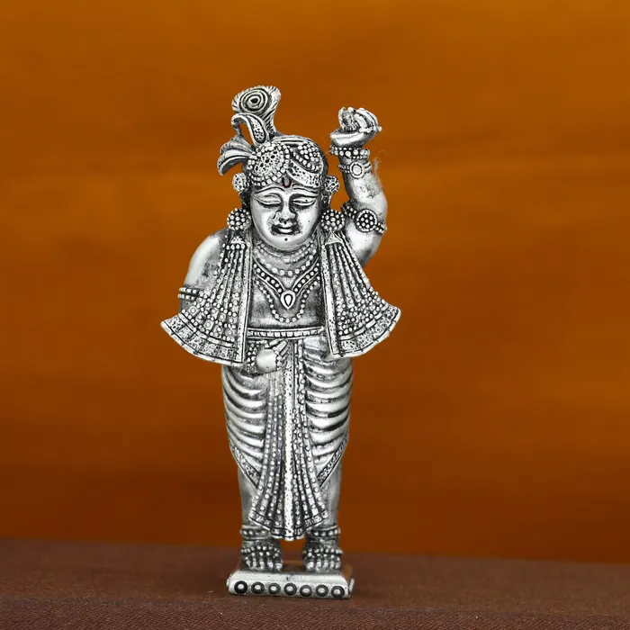 925 Sterling silver handmade design divine Idol Krishna Govardhan statue figurine puja articles decorative gift diwali puja art693 TRIBAL ORNAMENTS Necklaces 925 Sterling silver handmade design divine Idol Krishna Govardhan statue figurine puja articles decorative gift diwali puja art693 TRIBAL ORNAMENTS Necklaces