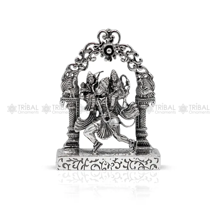 925 sterling silver handmade Divine Hindu god Hanuman with Rama and Laxman blessing Statue amazing Divine figurine puja article art174 TRIBAL ORNAMENTS Necklaces 925 sterling silver handmade Divine Hindu god Hanuman with Rama and Laxman blessing Statue amazing Divine figurine puja article art174 TRIBAL ORNAMENTS Necklaces
