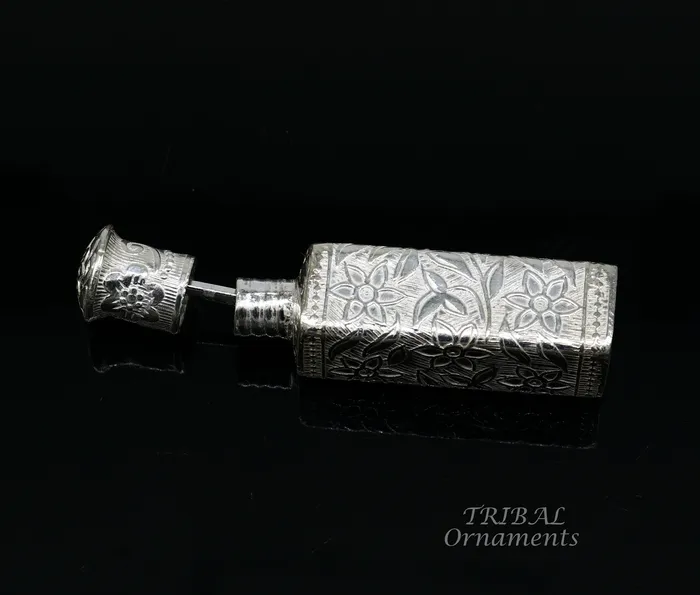 925 sterling silver handmade fabulous floral work trinket box container box sindurkumkum box Vermilion brides art stb375 TRIBAL ORNAMENTS Rings