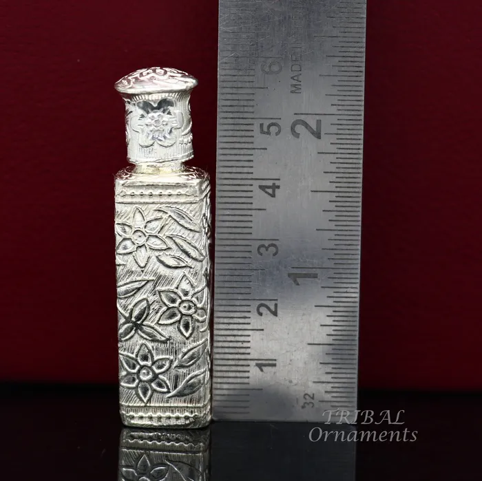 925 sterling silver handmade fabulous floral work trinket box container box sindurkumkum box Vermilion brides art stb375 TRIBAL ORNAMENTS Rings