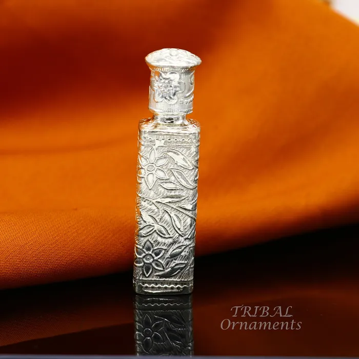 925 sterling silver handmade fabulous floral work trinket box container box sindurkumkum box Vermilion brides art stb375 TRIBAL ORNAMENTS Rings