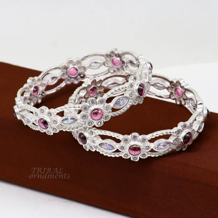 925 sterling silver handmade gorgeous multicolor stone stylish bangle excellent brides Wedding tribal personalized jewelry ba169 TRIBAL ORNAMENTS Bracelets