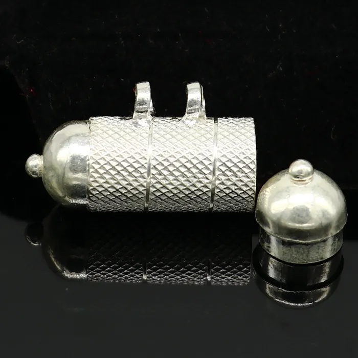925 sterling silver handmade gorgeous round shape handmade amulet box pendant mantra box silver tabiz box tribal jewelry ssp680 TRIBAL ORNAMENTS Necklaces