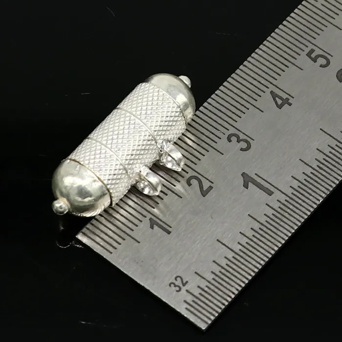 925 sterling silver handmade gorgeous round shape handmade amulet box pendant mantra box silver tabiz box tribal jewelry ssp680 TRIBAL ORNAMENTS Necklaces