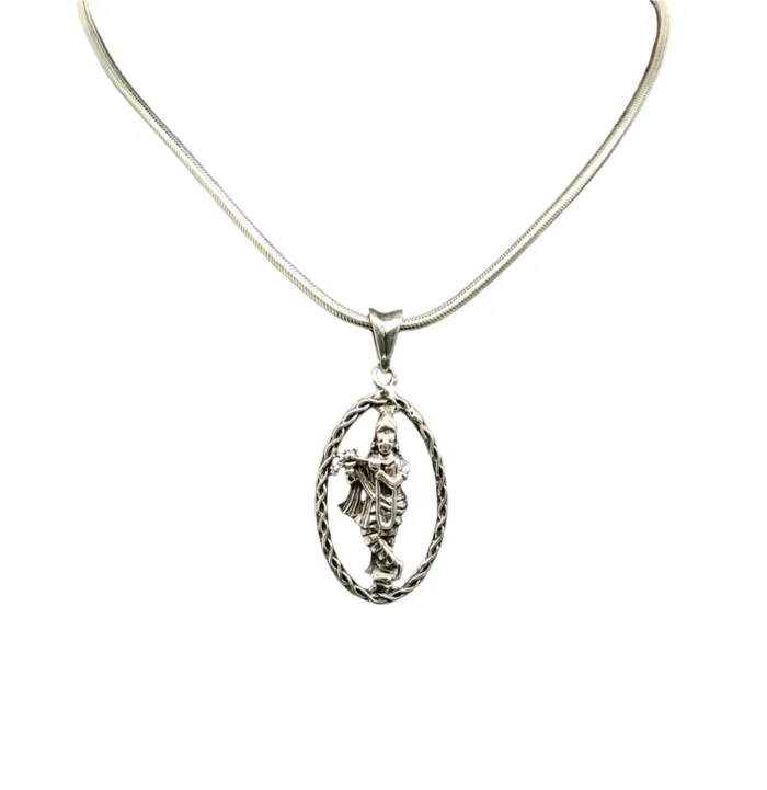 925 sterling silver handmade Hindu idol krishna pendant amazing stylish unisex pendant locket personalized jewelry tribal jewelry ssp446 TRIBAL ORNAMENTS Necklaces