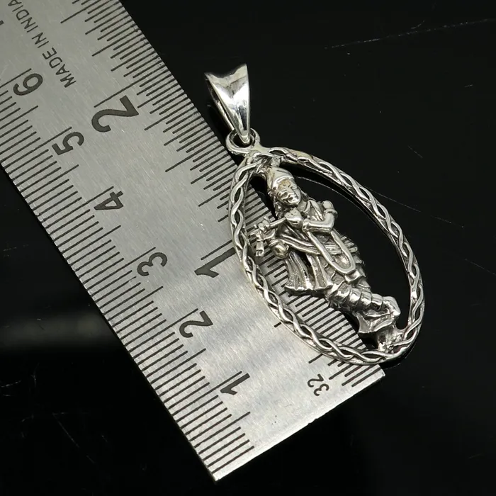 925 sterling silver handmade Hindu idol krishna pendant amazing stylish unisex pendant locket personalized jewelry tribal jewelry ssp446 TRIBAL ORNAMENTS Necklaces