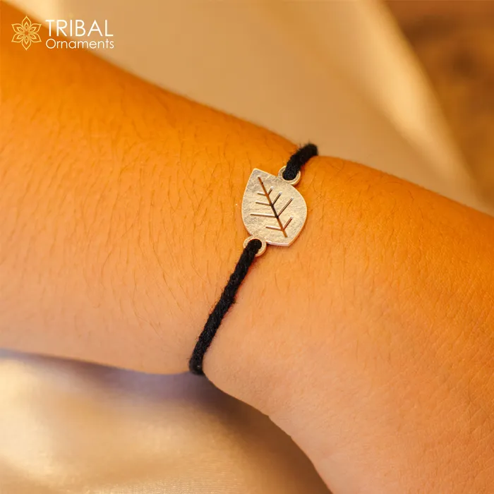 925 sterling silver handmade leaf design nazarbattu unisex kids bracelet baby girls anklet nb122 TRIBAL ORNAMENTS Bracelets