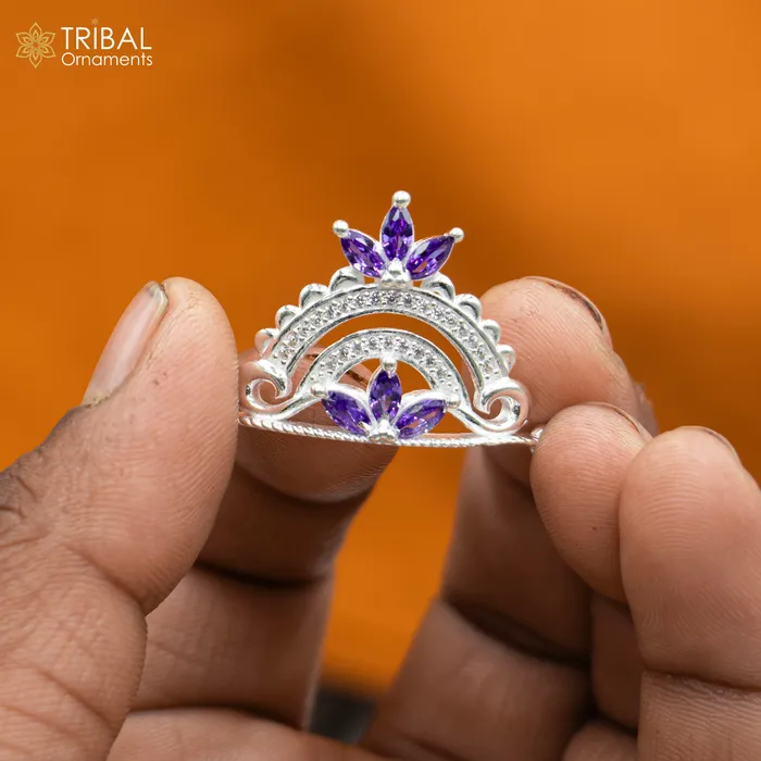 925 sterling silver handmade lord baby Krishna Mukut amazing Laddu Gopala crawling Krishna crown head jewelry sm34 TRIBAL ORNAMENTS Rings 925 sterling silver handmade lord baby Krishna Mukut amazing Laddu Gopala crawling Krishna crown head jewelry sm34 TRIBAL ORNAMENTS Rings