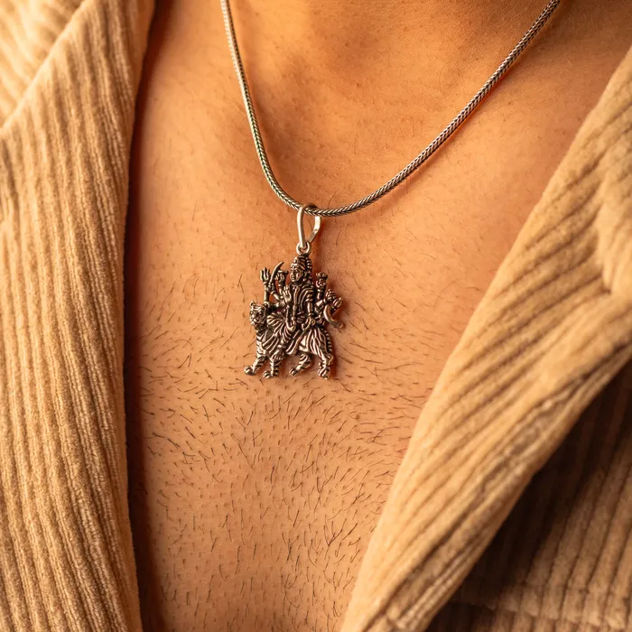 925 sterling silver handmade Lord Durga maa design stylish pendant nsp991 TRIBAL ORNAMENTS Necklaces 925 sterling silver handmade Lord Durga maa design stylish pendant nsp991 TRIBAL ORNAMENTS Necklaces
