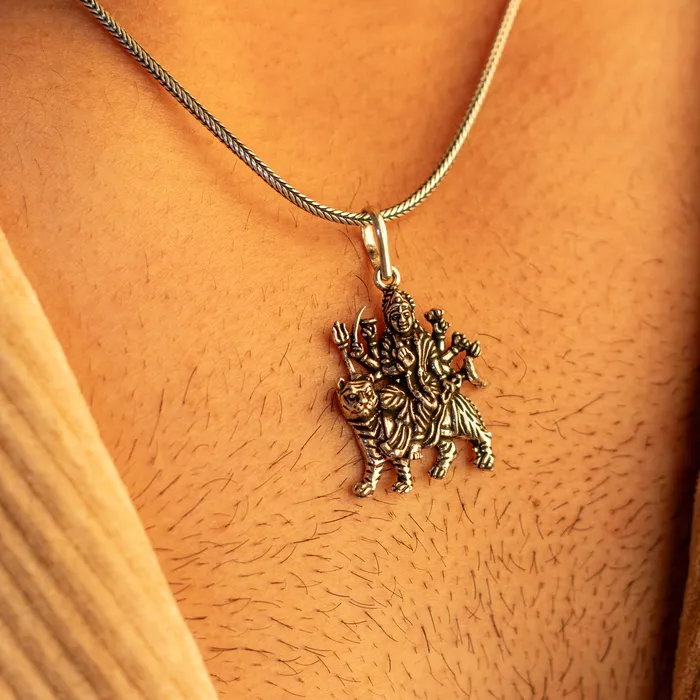 925 sterling silver handmade Lord Durga maa design stylish pendant nsp991 TRIBAL ORNAMENTS Necklaces 925 sterling silver handmade Lord Durga maa design stylish pendant nsp991 TRIBAL ORNAMENTS Necklaces