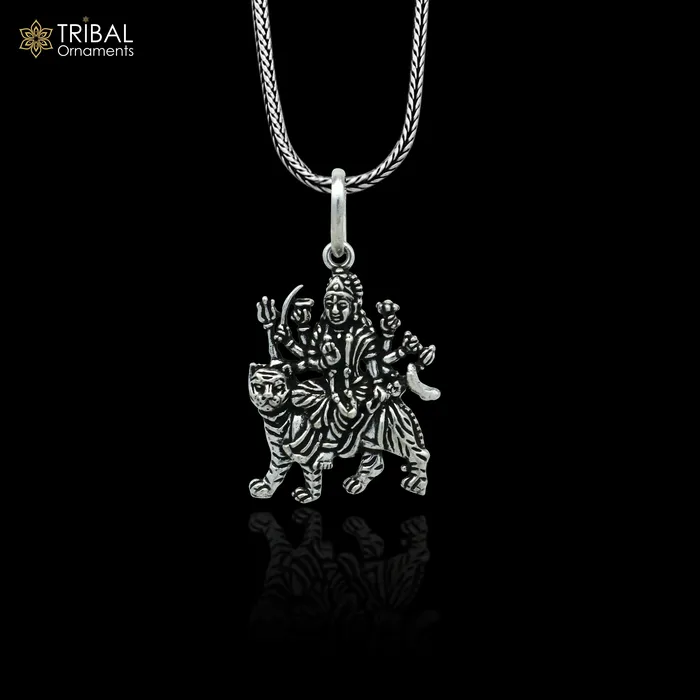 925 sterling silver handmade Lord Durga maa design stylish pendant nsp991 TRIBAL ORNAMENTS Necklaces 925 sterling silver handmade Lord Durga maa design stylish pendant nsp991 TRIBAL ORNAMENTS Necklaces
