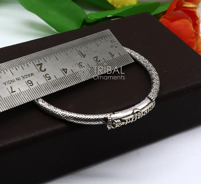 925 Sterling silver Lord Shiva Aum Namah Shivay Mantra bracelet amazing cultural divine bracelet customized Babhubali Kada jewelry nsk659 TRIBAL ORNAMENTS Bracelets 925 Sterling silver Lord Shiva Aum Namah Shivay Mantra bracelet amazing cultural divine bracelet customized Babhubali Kada jewelry nsk659 TRIBAL ORNAMENTS Bracelets