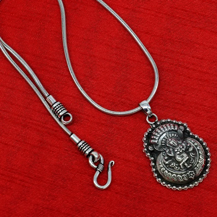 925 sterling silver Vintage antique design handmade God Krishna fabulous pendant tribal belly dance temple jewelry from india nsp426 TRIBAL ORNAMENTS Necklaces