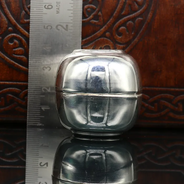 999 fine silver handmade gorgeous small Prasadam bowl or box trinket box container box brides Sindur box solid silver article sv187 TRIBAL ORNAMENTS Necklaces