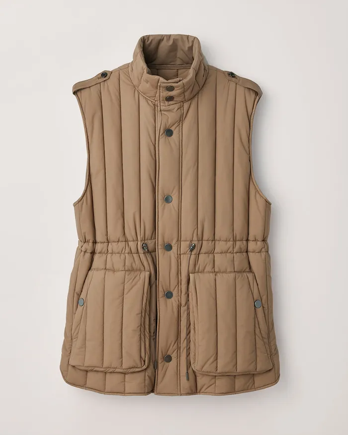 ADEAM Beige Jerry Puffer Vest Earrings