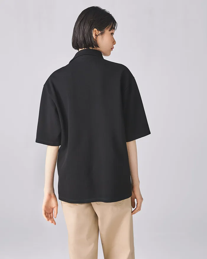 ADEAM Rings Black Boardslide Polo Shirt ADEAM Rings Black Boardslide Polo Shirt