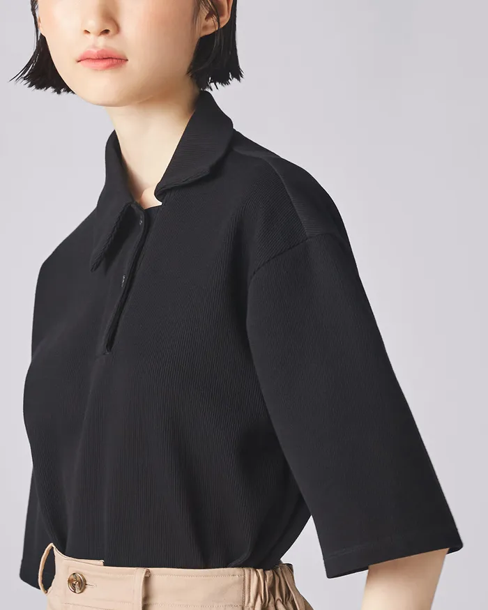 ADEAM Rings Black Boardslide Polo Shirt ADEAM Rings Black Boardslide Polo Shirt