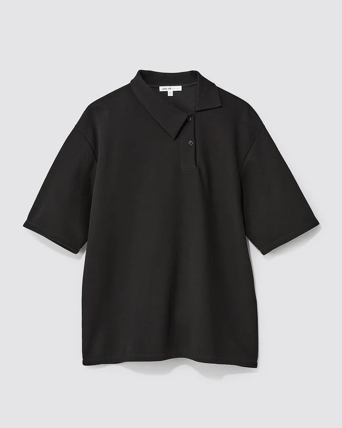 ADEAM Rings Black Boardslide Polo Shirt ADEAM Rings Black Boardslide Polo Shirt