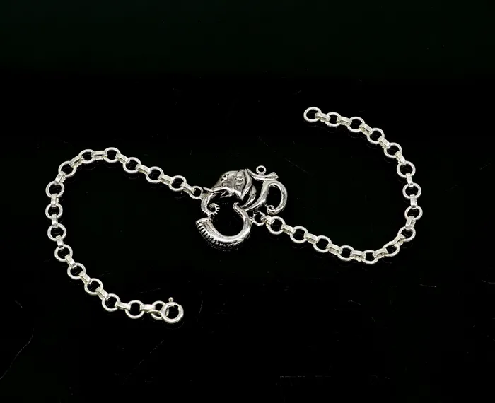 All sizes 925 sterling silver handmade Aum OM Ganesha design Rakhi Bracelet amazing stylish gift for Rakshabandhan bracelet rk178 TRIBAL ORNAMENTS Bracelets All sizes 925 sterling silver handmade Aum OM Ganesha design Rakhi Bracelet amazing stylish gift for Rakshabandhan bracelet rk178 TRIBAL ORNAMENTS Bracelets