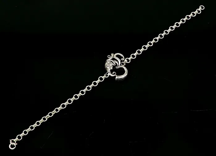 All sizes 925 sterling silver handmade Aum OM Ganesha design Rakhi Bracelet amazing stylish gift for Rakshabandhan bracelet rk178 TRIBAL ORNAMENTS Bracelets
