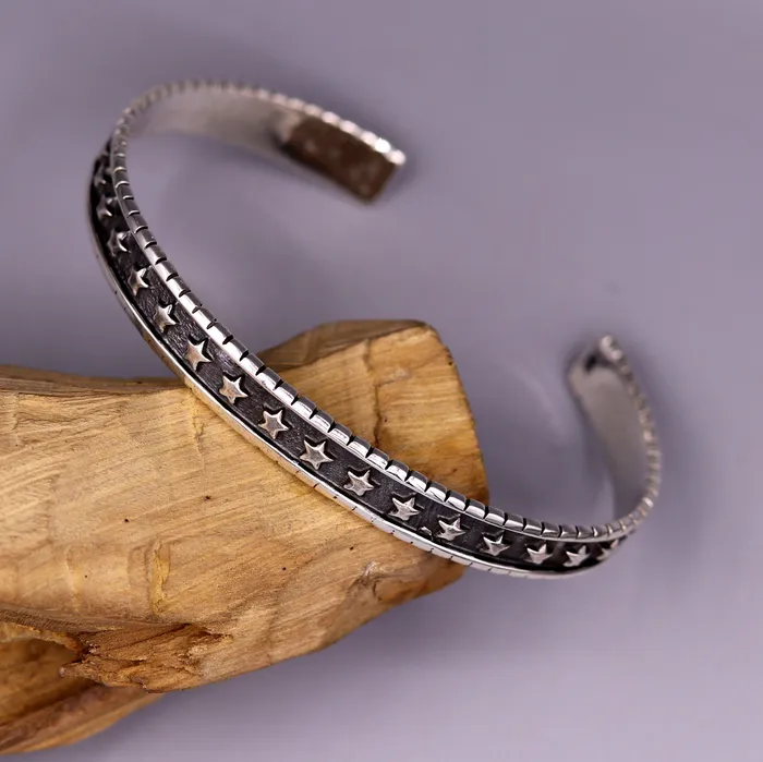 Amazing Vintage antique design 925 sterling silver cuff bangle bracelet adjustable kada unisex personalized gifting jewelry nsk145 TRIBAL ORNAMENTS Bracelets