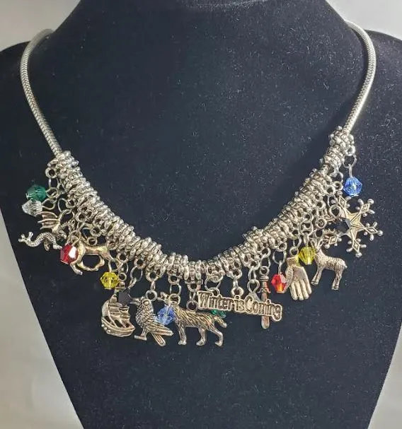 AZ1570 Silver Charm Necklace with Free Earrings SUPER VALUE alice Necklaces