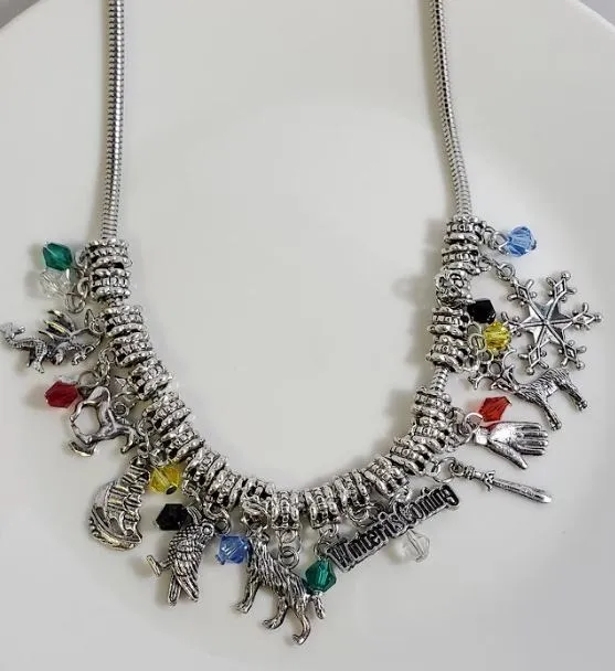 AZ1570 Silver Charm Necklace with Free Earrings SUPER VALUE alice Necklaces