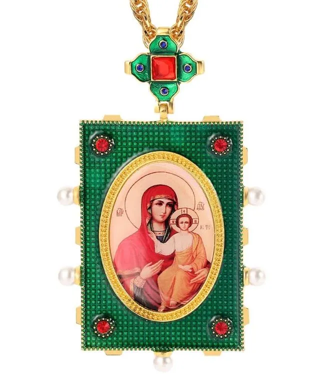 AZ207 Gold Large Square Cross Pendant Extra Long Necklace with FREE Earrings alice Necklaces