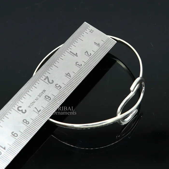 Bracelets 925 sterling silver plain shiny Adjustable bracelet kada excellent personalized gifting stylish fancy bangle mens or girls Hnssk732 TRIBAL ORNAMENTS