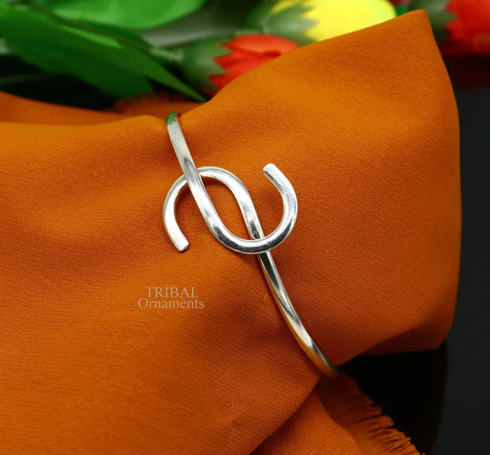 Bracelets 925 sterling silver plain shiny Adjustable bracelet kada excellent personalized gifting stylish fancy bangle mens or girls Hnssk732 TRIBAL ORNAMENTS