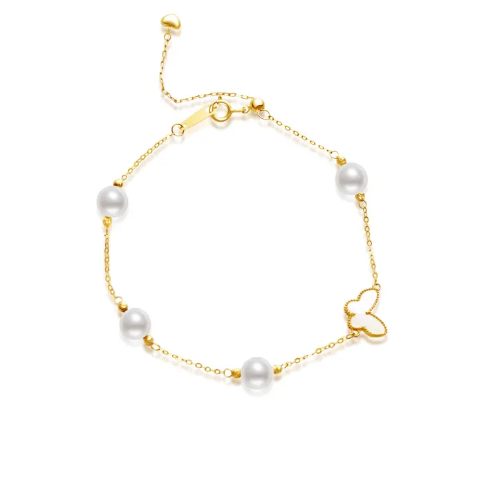 Bracelets Pearly Lustre 18K Solid Gold Akoya Pearl Bracelet KB00038