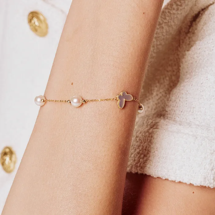 Bracelets Pearly Lustre 18K Solid Gold Akoya Pearl Bracelet KB00038