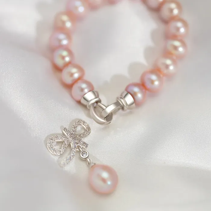 Bracelets Pearly Lustre Elegant Freshwater Pearl Bracelet WB00132