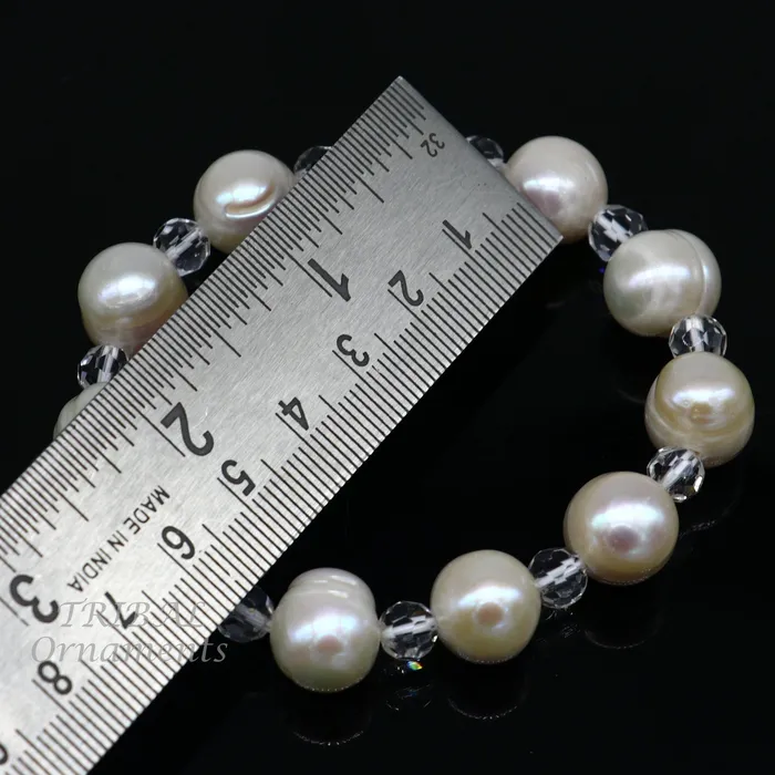 Bracelets TRIBAL ORNAMENTS 141carat 11mm fresh water pearl adjustable bracelet for both mens and womens Amazing natural real gray color pearl or moti bracelet pbr03