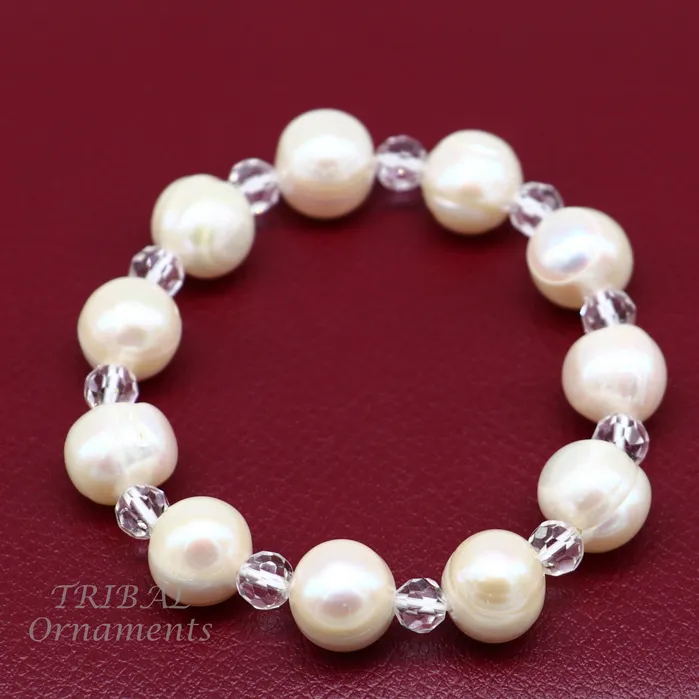 Bracelets TRIBAL ORNAMENTS 141carat 11mm fresh water pearl adjustable bracelet for both mens and womens Amazing natural real gray color pearl or moti bracelet pbr03