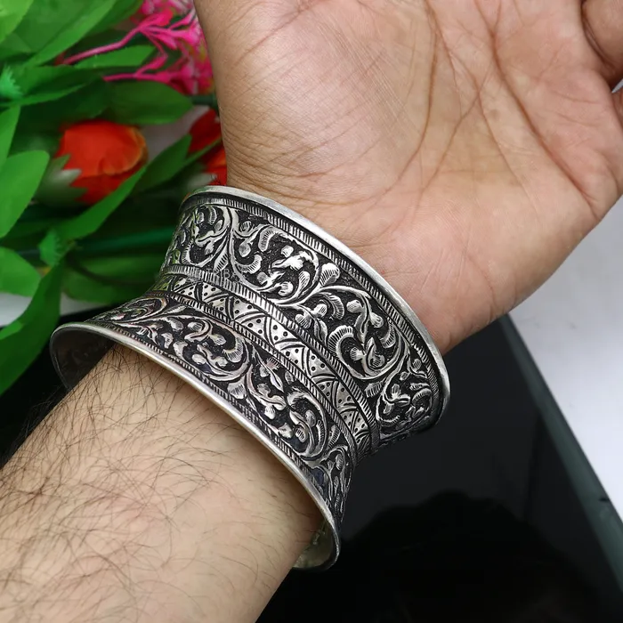 Bracelets TRIBAL ORNAMENTS 925 sterling silver adjustable tribal cuff bracelet excellent wedding cuff bangle bracelet Tribal ethnic boho Navratri jewelry cuff190