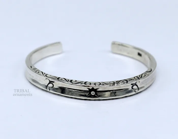 Bracelets TRIBAL ORNAMENTS 925 sterling silver handmade exclusive vintage design cuff bracelet bangle kada best unisex stylish fancy gifting jewelry cuff119