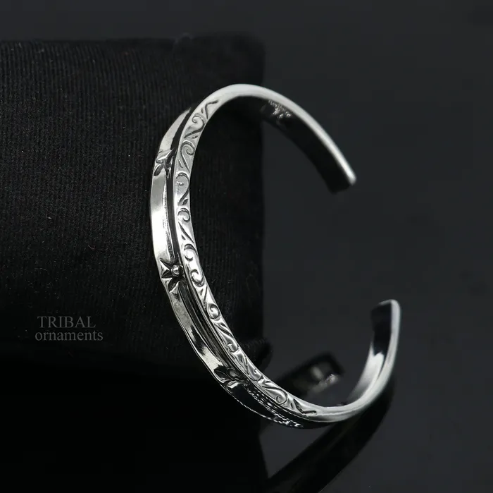 Bracelets TRIBAL ORNAMENTS 925 sterling silver handmade exclusive vintage design cuff bracelet bangle kada best unisex stylish fancy gifting jewelry cuff119