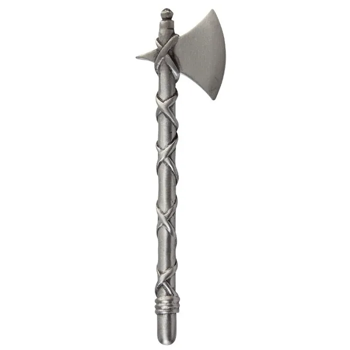 Charles Buyers Earrings Matte Pewter Battle Axe Kilt Pin