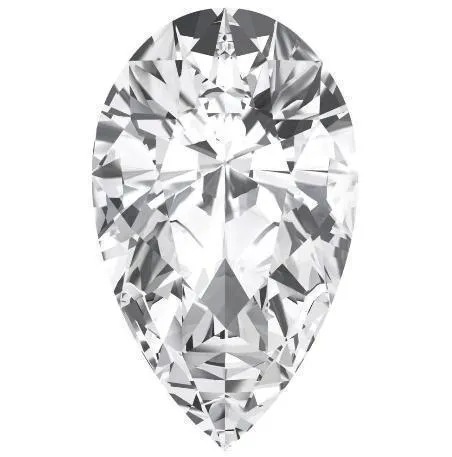 Chatham LabGrown Pear White Sapphire Stone Size FIRE BRILLIANCE Rings