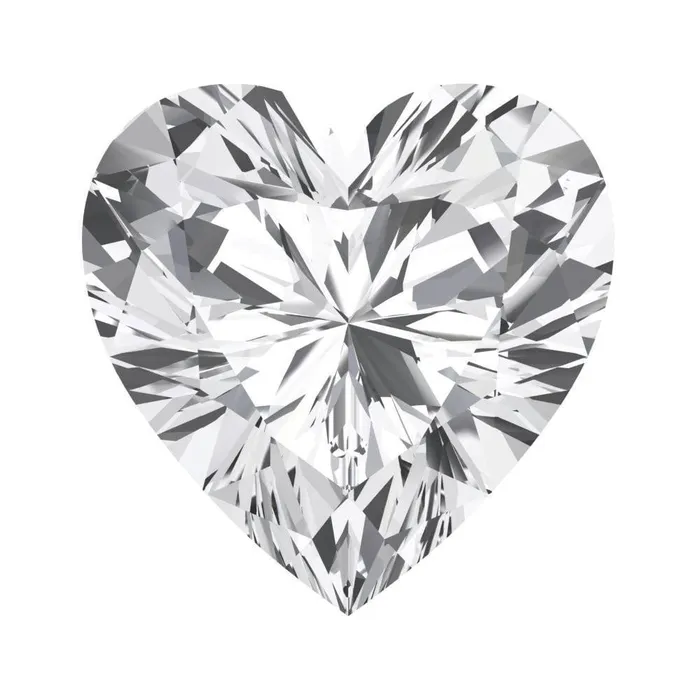 Chatham Rings Heart Chatham LabGrown White Sapphire Gems