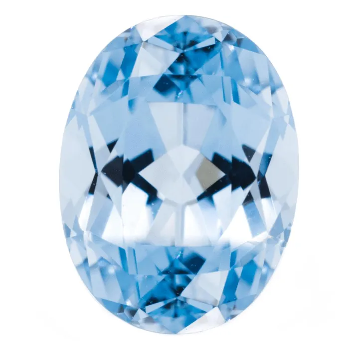 Chatham Rings Oval Chatham LabGrown Aqua Blue Spinel Gems