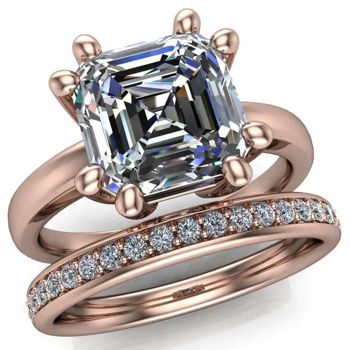 Deborah Asscher Moissanite 8 Prong Ring Fire Brilliance Rings