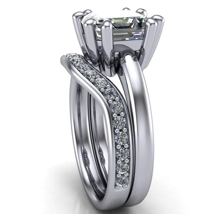 Deborah Asscher Moissanite 8 Prong Ring Fire Brilliance Rings
