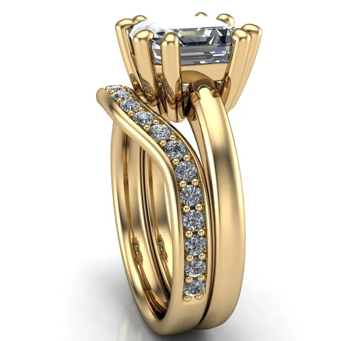 Deborah Asscher Moissanite 8 Prong Ring Fire Brilliance Rings
