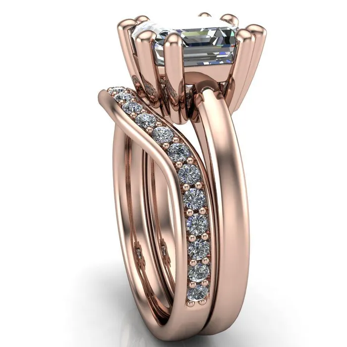 Deborah Asscher Moissanite 8 Prong Ring Fire Brilliance Rings