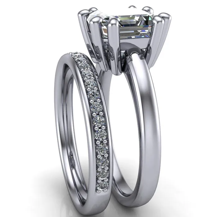 Deborah Asscher Moissanite 8 Prong Ring Fire Brilliance Rings
