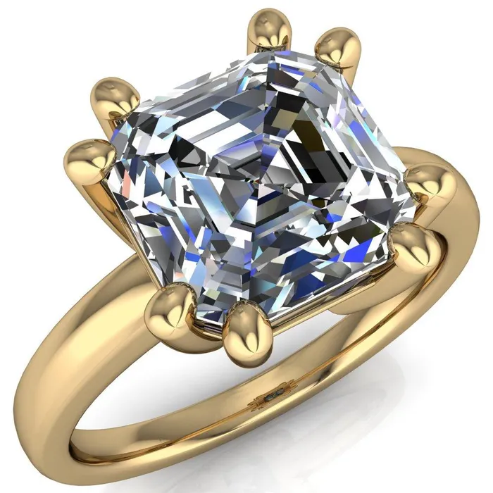 Deborah Asscher Moissanite 8 Prong Ring Fire Brilliance Rings