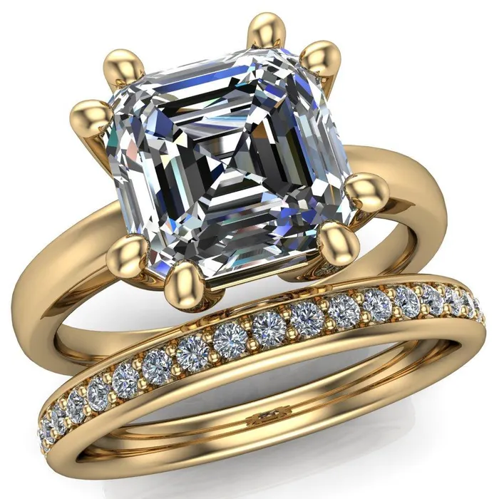 Deborah Asscher Moissanite 8 Prong Ring Fire Brilliance Rings