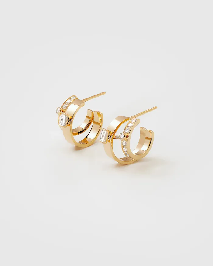 Dinner Date Mood Hoops in Yellow Gold Mood Earrings
